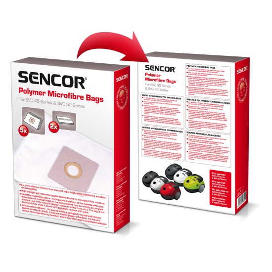 Sencor vrećice za usisavač SVC 45RD/WH - 5PCS Sencor vrećice za usisavač SVC 45RD/WH - 5PCS