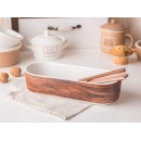 Altom Design porculanska posuda za pečenje 26 cm Happy home drvo dekor Altom Design porculanska posuda za pečenje 26 cm Happy home drvo dekor