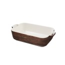 Altom Design porculanska posuda za pečenje 24 cm Happy home drvo dekor Altom Design porculanska posuda za pečenje 24 cm Happy home drvo dekor