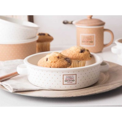 Altom Design porculanska posuda za pečenje Happy Home, 18 cm x 5 cm