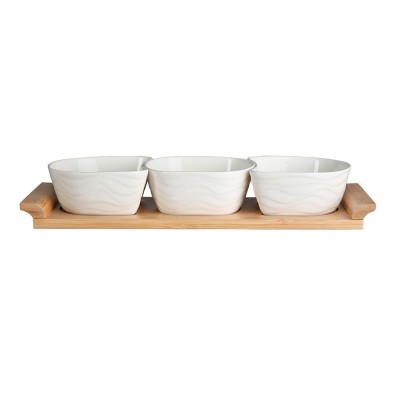 Altom Design set 3 zdjelice na podlozi od bambusa - 01010052031