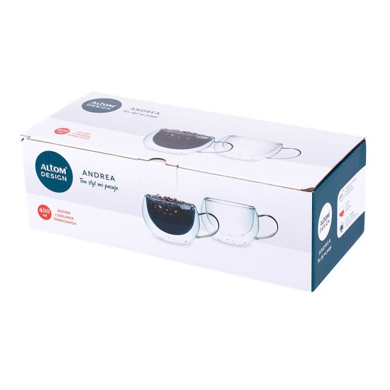 Altom Design čaše Andrea s dvostrukim stijenkama i dnom, 400 ml (set od 2 čaše) - 0103008121 Altom Design čaše Andrea s dvostrukim stijenkama i dnom, 400 ml (set od 2 čaše) - 0103008121