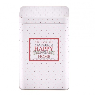 Altom Design posuda za kavu, čaj, šećer s četvrtastim poklopcem Victoria Home bijela - 0204018401