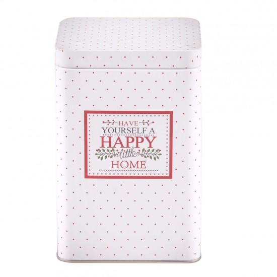Altom Design posuda za kavu, čaj, šećer s četvrtastim poklopcem Victoria Home bijela - 0204018401