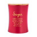 Altom Design stožasta posuda za šećer s bambusovim poklopcem crvena, dekor SUGAR - 0204018416 Altom Design stožasta posuda za šećer s bambusovim poklopcem crvena, dekor SUGAR - 0204018416