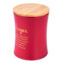 Altom Design stožasta posuda za šećer s bambusovim poklopcem crvena, dekor SUGAR - 0204018416 Altom Design stožasta posuda za šećer s bambusovim poklopcem crvena, dekor SUGAR - 0204018416