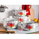 Silesia set lonaca Klara Romantic za plin i indukciju sa staklenim poklopcima, dekor cvijeće -02050021155 Silesia set lonaca Klara Romantic za plin i indukciju sa staklenim poklopcima, dekor cvijeće -02050021155