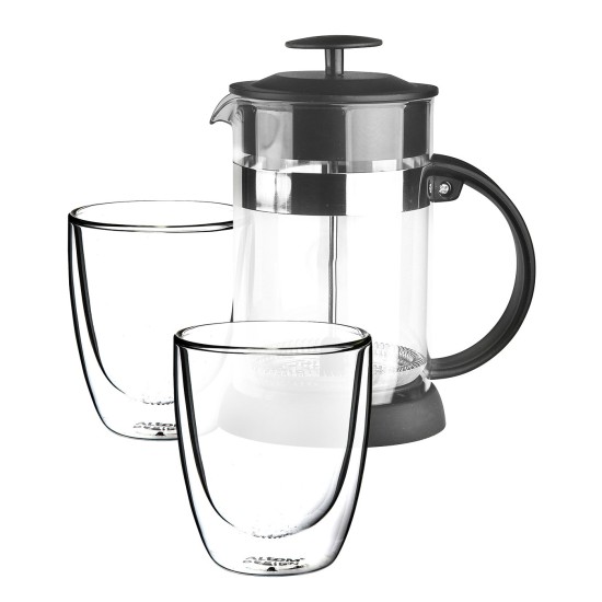 Altom Design termo staklene šalice za kavu i čaj Andrea 300 ml (set od 2 čaše) + vrč 800 ml - 020302363 Altom Design termo staklene šalice za kavu i čaj Andrea 300 ml (set od 2 čaše) + vrč 800 ml - 020302363