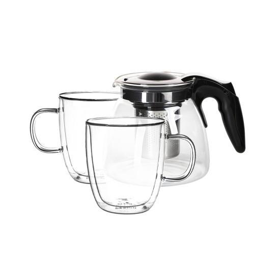 Altom Design termo staklene šalice za kavu i čaj Andrea 350 ml (set od 2 čaše) + vrč 900 ml - 020302364 Altom Design termo staklene šalice za kavu i čaj Andrea 350 ml (set od 2 čaše) + vrč 900 ml - 020302364