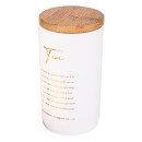 Altom Design porculanski spremnik s bambus poklopcem, bijeli sa zlatnim natpisom Tea - 02010183 Altom Design porculanski spremnik s bambus poklopcem, bijeli sa zlatnim natpisom Tea - 02010183
