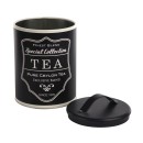 Altom Design okrugla limenka 11x16,5 cm crna dekor Tea - 0204018363