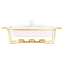 Altom Design pravokutna posuda za pečenje sa grijačem Mesa 1,7L, zlatno postolje - 020101226 Altom Design pravokutna posuda za pečenje sa grijačem Mesa 1,7L, zlatno postolje - 020101226
